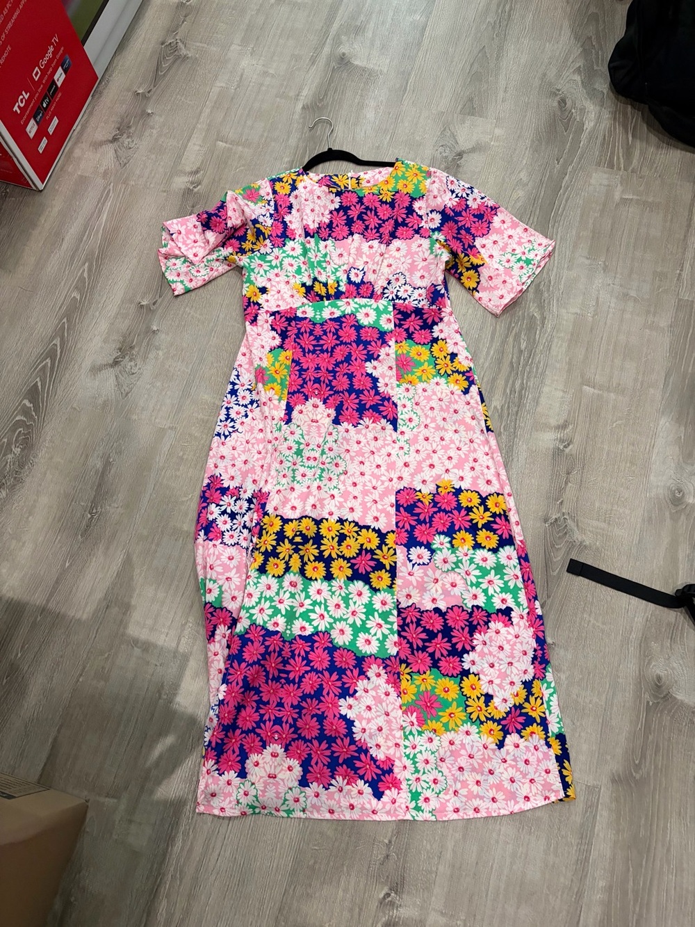 Influence Patchwork Daisy Floral Maxi Dress Size 16